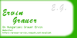 ervin grauer business card